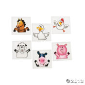 Bulk Farm Party Tattoos<br>72 piece(s)
